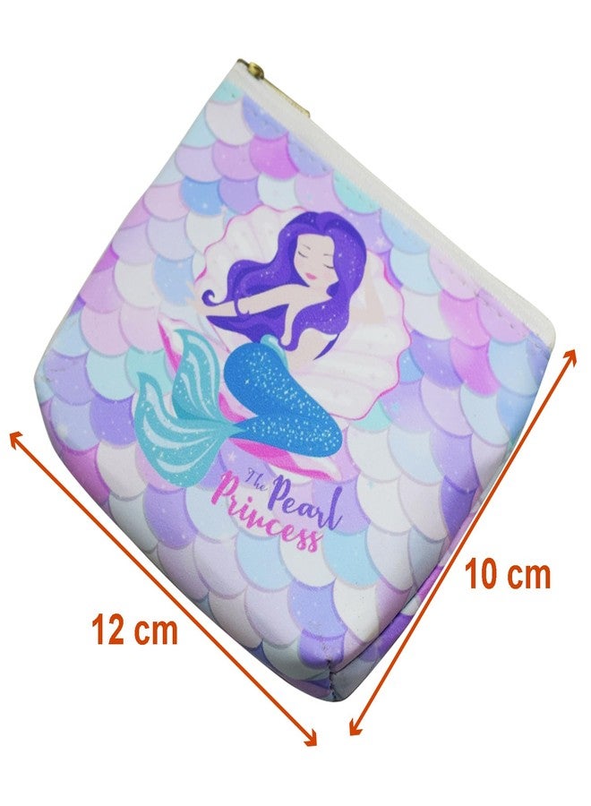 Asera مجموعة هدايا عيد ميلاد من أسيرا، حقيبة بتصميم حورية البحر مع فرشاة جيب للبنات (مجموعة من 12 قطعة) - Image 4